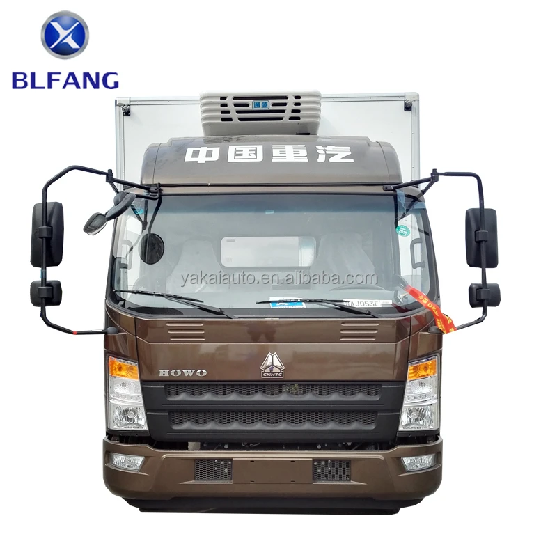 5-8ton refrigerated  truck van of cold meat food and freezer fish Transport Vehicle in china