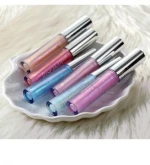 50 pcs moq inventory glitter full plumer lip gloss your logo and box lip gloss