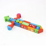 50 pieces building blocks for children cube wood education wooden box building intelligence blocks Montessori Mathematical kids