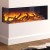 Import 60 Inch  3D Contemporary Electric Fireplace Heater Insert Decorative Double Sided Electric Fire Place from China