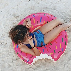 60cm-120cm cute donut design adult baby Inflatable pool floating safe swim ring