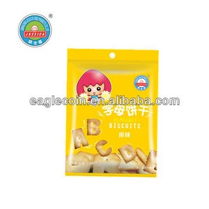 60g Baby Food Biscuits Healthy Food Jessica Alphabet Biscuits Original Flavor High Calcium