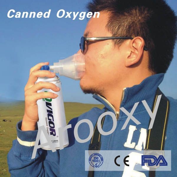 65*250mm canned oxygen / aerosol can with mask