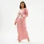 Import 7091 customized Muslim high-end islamic women thobe comfortable cotton family outfits modern islamic clothing from China