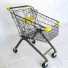 80L Euro style supermarket four wheel shopping trolley cart