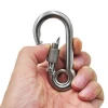 8*80mm Ailot D Shape Climbing Keychain Rock Exotica Ring Clip Small Carabiner Hook