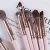 Import 8PCS Pink Eye Makeup Brush Set with PU Leather Bag from China