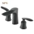 Import A1143 Hot Sale Luxury Dual Lever Brass Bathroom Widespread Sink Hot and Cold Water Taps Mixer Black Chrome Wash Basin Faucets from China