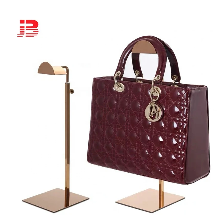 Adjustable Metal Stainless Steel Handbag Display Holder Bag Stand