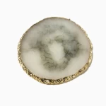 Agate Stone Slice Decorative Semi Precious Stone Cup Mat Resin Agate Coaster