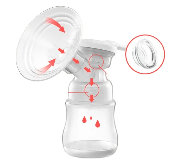 All-in-one silicone bell mouth breast pump Painless breast pump Massage electric breast pump