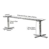 aluminium corner office desk height adjustable desk frame steel metal legs for office furniture