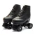 Import Amazon hot sale durable quality PU synthetic leather 4 pcs transparent PU wheels Quad roller skates for rink from China