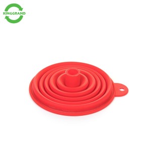 Amazon hot sale foldable oil funnel silicone collapsible funnel