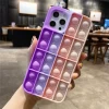 Amazon Hot Sell Reliever Stress Fidget Toys Push It Bubble Phone case for iPhone 12 11 Pro Max Cell Phone Accessories