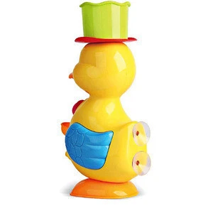 Amazon Hot Selling Summer Shower Time Funny Kids Water Spray Play Plastic Bath Equipment Toy Duck For Bathroom