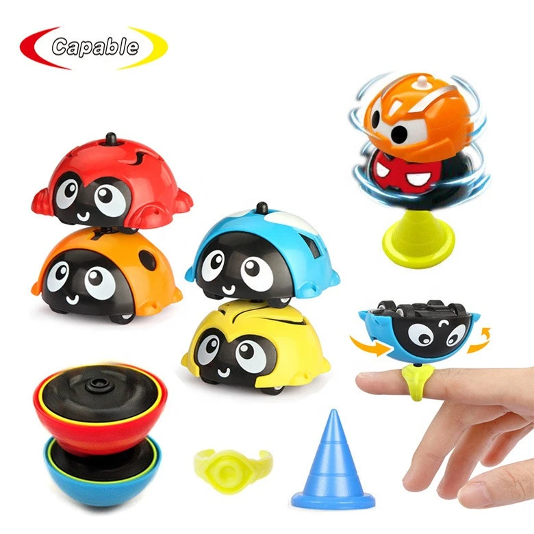 Amazon product christmas present wind up toy Stunt Rotate gyro Battle top robot kit Spinning Top sets kid novelty xmas toy gift
