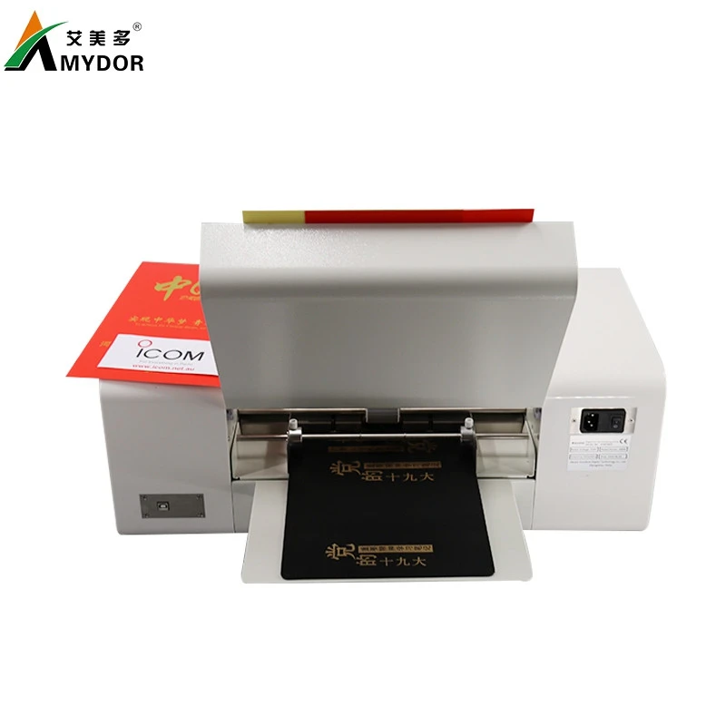 AMD360C Amydor 360C A3 automatic feeding digital hot foil printer printing machine and stamping on paper, pvc, wedding card