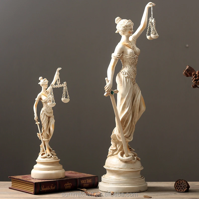 American countryside resin craft the goddess of justice statue
