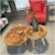 Import American rustic style living room solid wood end table coffee table Factory wholesale 2021 new design wooden end table from China