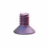 Anodized CNC Machined Parts Tapered Head Bolts Titanium Screw