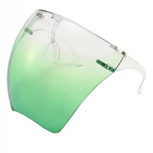 Anti Fog Mirrored Windproof Colorful Face Shield Plastic Glasses Protective Face Visors Transparent Oversized Sunglasses