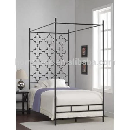 antique canopy bed wrougn iron single bed design