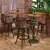Import Antique  hotel furniture  restaurant  high dining  table and oak chairs  bar stool  dining table with cast iron table base from China