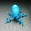 Aquarium&amp;Accessory Handcraft miniature hand blown glass pink Octopus figurines