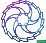AR10 160/180/203mm Rainbow Colorful Stainless Steel Mechanism MTB Bike Disc Brake Bicycle Brake Rotor