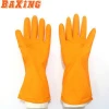 B Orange rubber gloves latex stain cleaning wash dishes rubber housework protection latex kitchen wash dishes gloves