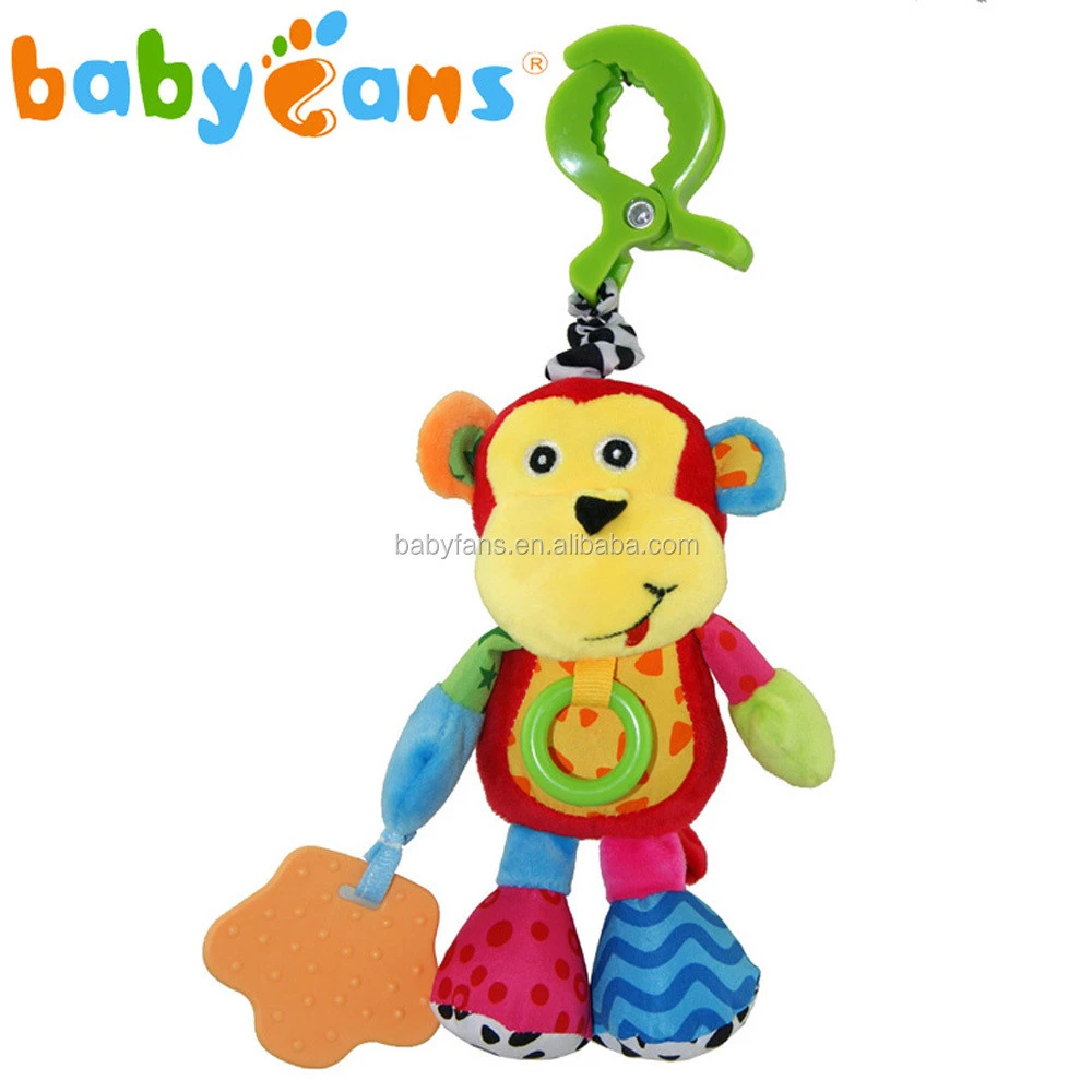 Baby vibrating toys for kids stroller hanging plush  toy