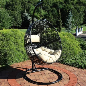 balcony cheap luxury leisure nest patio modern garden egg cushion hot sell hanging outdoor swing chair with stand furniture