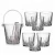 Import Barware Tongs glassware Glass Ice Bucket with Plastic from China