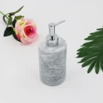 Bathroom set of Marble Shampoo bottle Soap Dish Liquid Soap Dispenser Toothbrush Holder