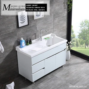 bathroom vanity import/Bathroom cabinet with faucet and Washboard flume