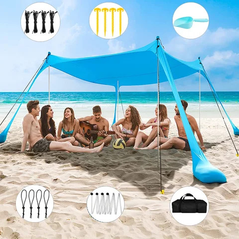 Buy Beach Shade Canopy Tents Outdoor Camping Upf50+ Portable