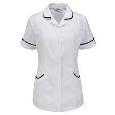 Beautiful cheap nurses hospital uniforms 100% cotton half sleeve with logo printed