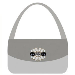 Beautiful Rhinestone Buckle Metal Leather Bag Parts And Accessories