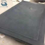 Best price black leather finish bathroom granite shower tray