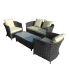 Best Selling new modern home living room style patio outdoor rattan garden furniture 2 sectionals seater sofa set