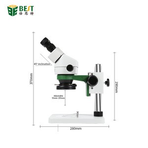BEST X5II China 7x - 45x Optical Zoom Industrial Binocular Stereo Microscope with LED Light Electronic Lab testing Mobile Phone