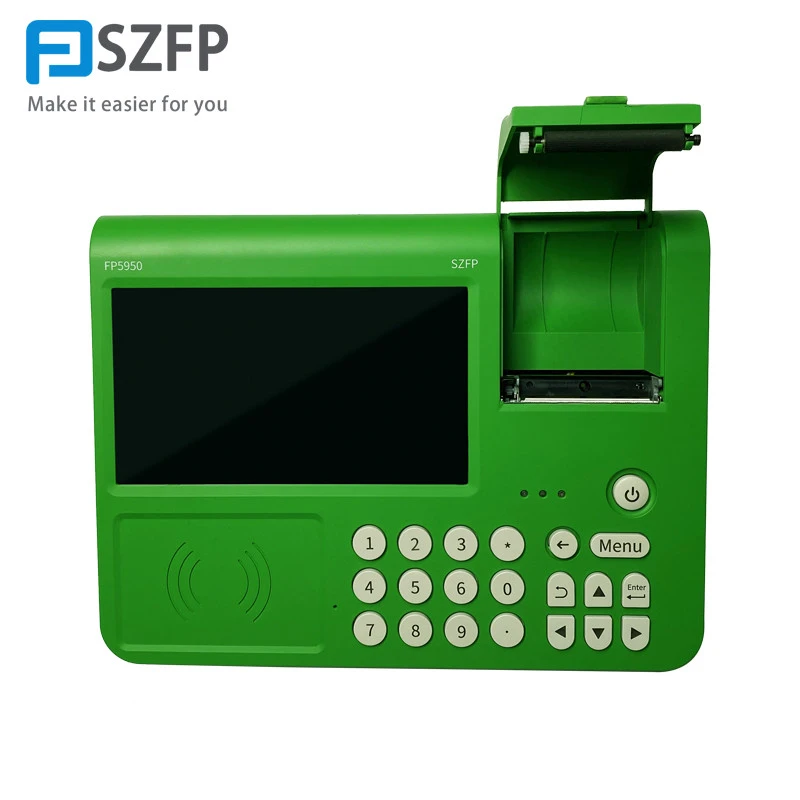 big 7 inch LCD android pos machine betting lottery pos system with keypads