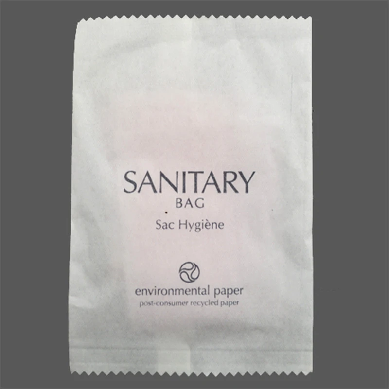 Biodegradable sanitary bag in sachet bag for hotel bathroom women bag