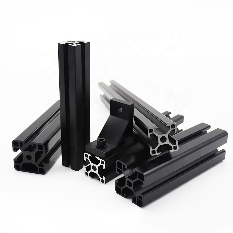 Buy Black Anodized 3030 Industrial Aluminium Profiles Frame Material ...