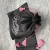 Import Black Custom Size Drawstring Satin Hair Extension Packaging Bags with Tassels from China