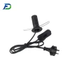 Black extension computer power cord powered by battery power cords &amp; extension cords