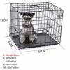 Black Metal Kennel Mesh Pet Dog Cage For Sale Cheap With Plate