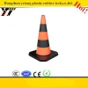 Black rubber Traffic safety plastic cones