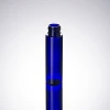 Blue White Clear PET Cylinder 30 ml Plastic Bottle with Black/Shiny Silver Bulb Glass Droppers w/ Tamper Evident Seal